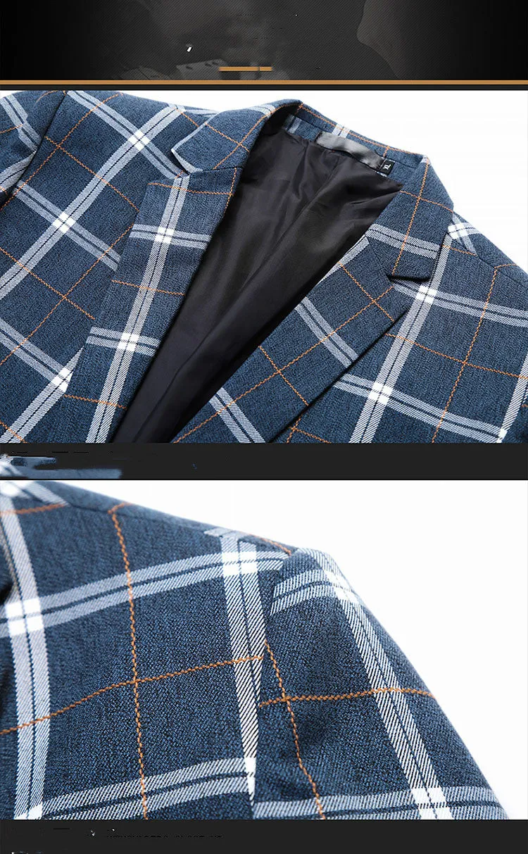 Men's Korean Style Casual Slim-fit Knitted Blazer Jacket