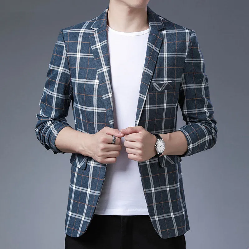 Men's Korean Style Casual Slim-fit Knitted Blazer Jacket