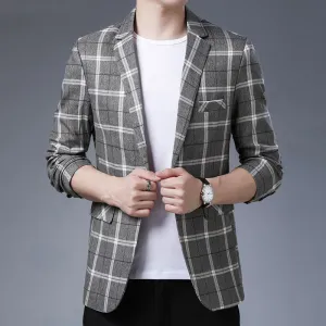 Men's Korean Style Casual Slim-fit Knitted Blazer Jacket