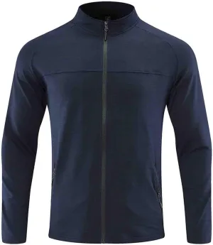 Mens Lightweight Athletic Jackets Quick Dry Track Jackets Full Zip Stand Collar Running Breathable Workout Jackets