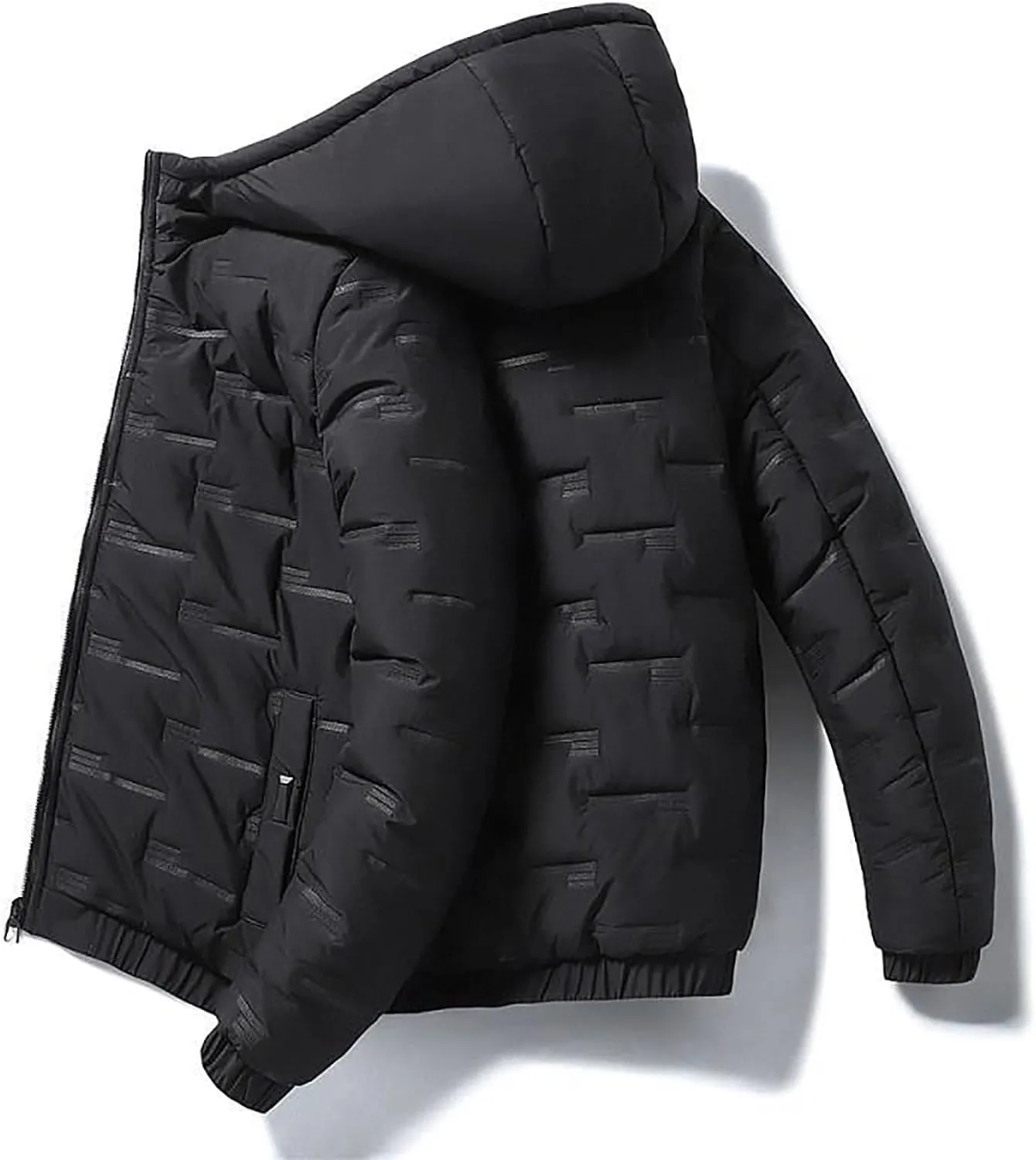 Mens Lightweight Packable Puffer Jacket Winter Insulated Puffy Coat Water Repellent Warm Quilted Jackets Travel