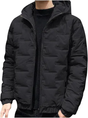 Mens Lightweight Packable Puffer Jacket Winter Insulated Puffy Coat Water Repellent Warm Quilted Jackets Travel