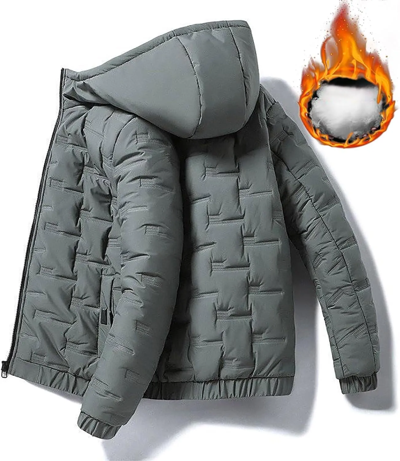 Mens Lightweight Packable Puffer Jacket Winter Insulated Puffy Coat Water Repellent Warm Quilted Jackets Travel