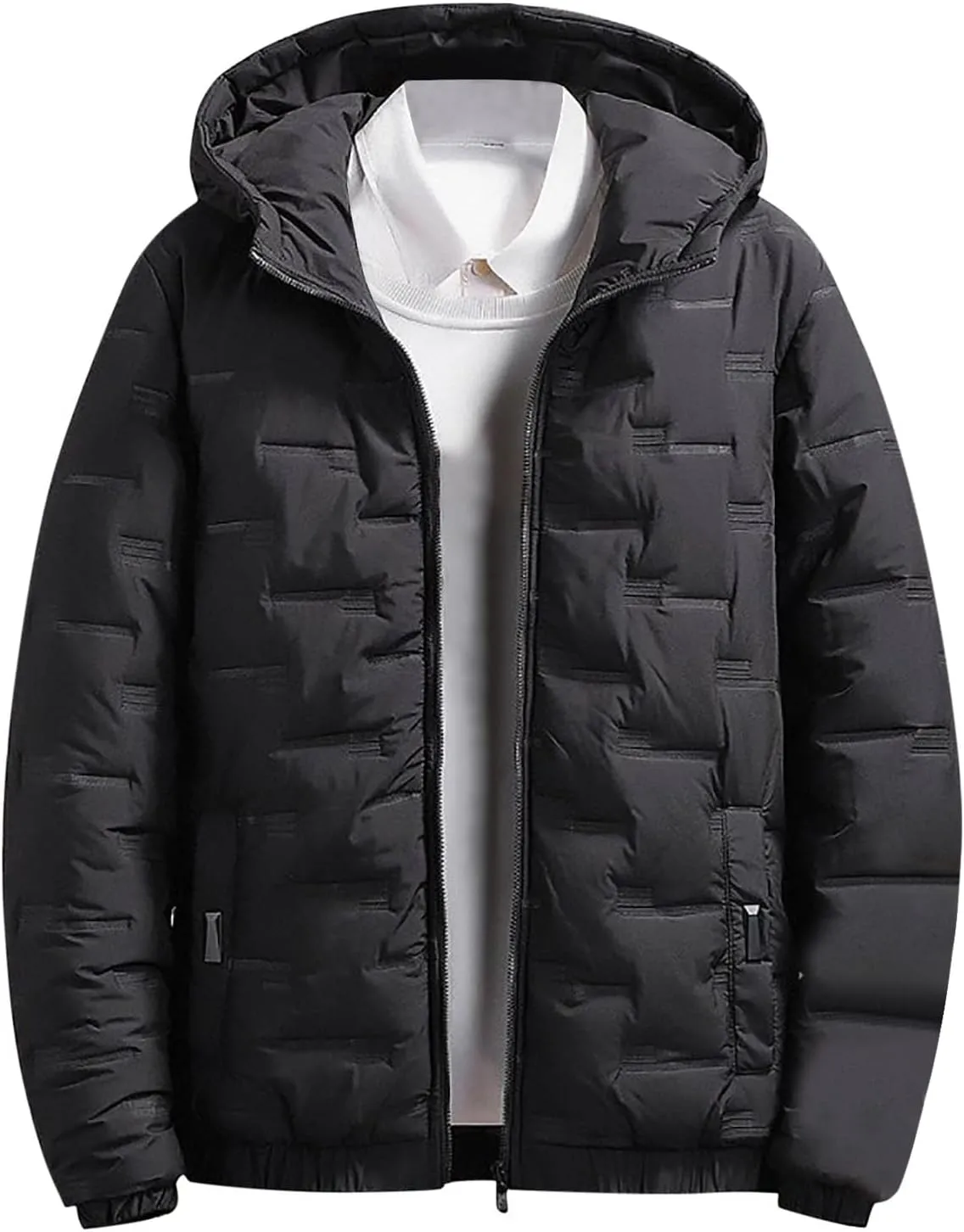 Mens Lightweight Packable Puffer Jacket Winter Insulated Puffy Coat Water Repellent Warm Quilted Jackets Travel