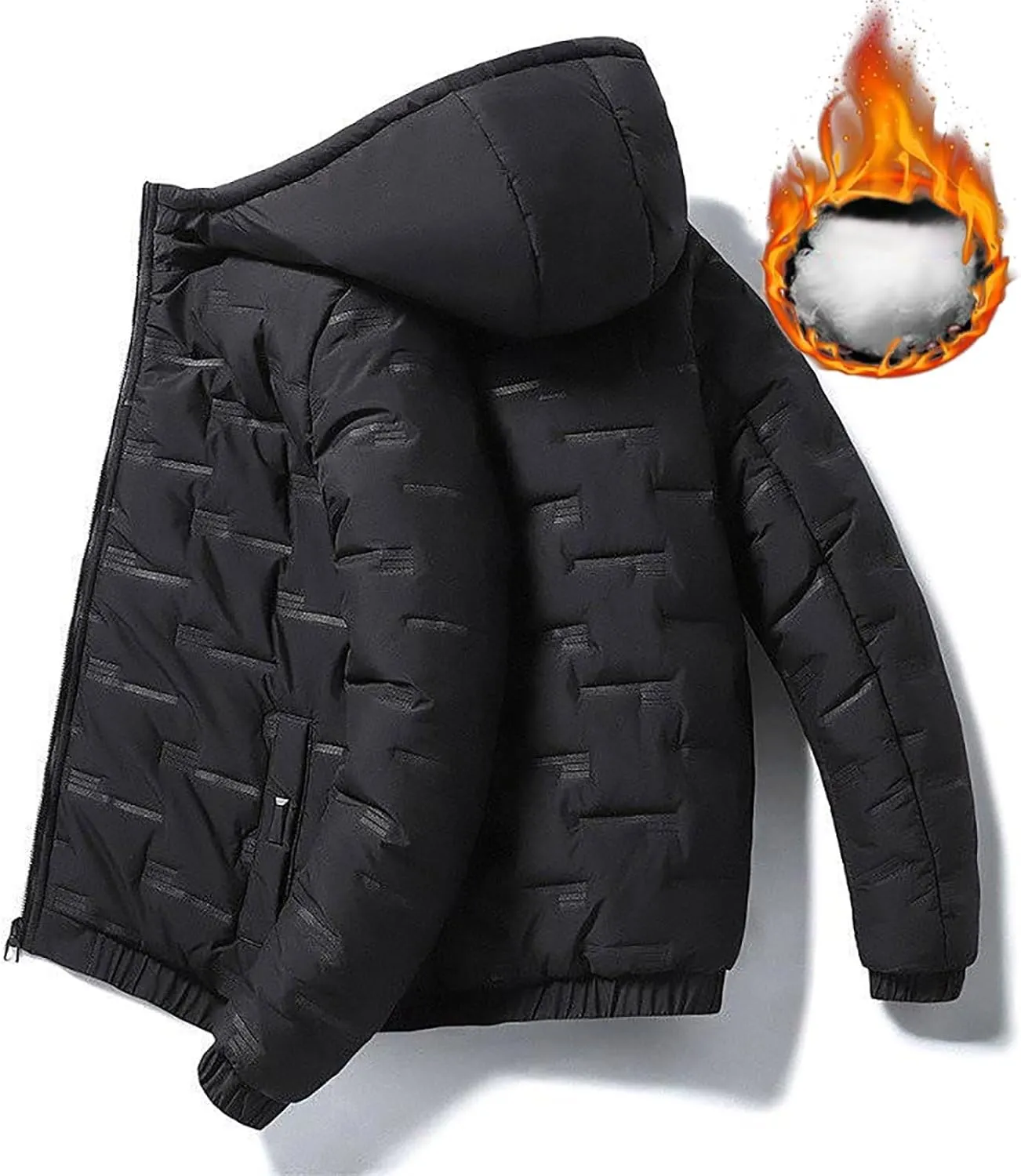 Mens Lightweight Packable Puffer Jacket Winter Insulated Puffy Coat Water Repellent Warm Quilted Jackets Travel