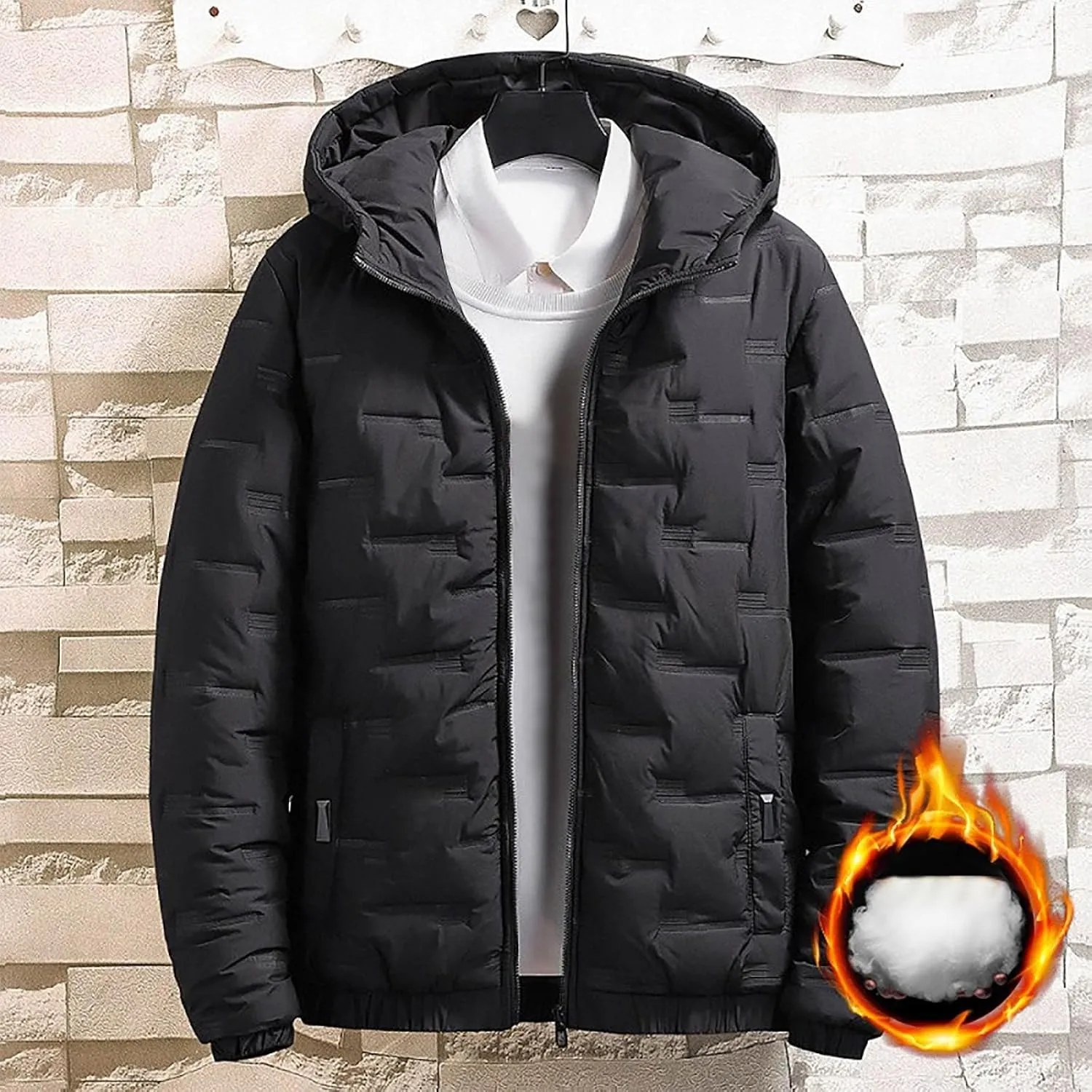 Mens Lightweight Packable Puffer Jacket Winter Insulated Puffy Coat Water Repellent Warm Quilted Jackets Travel