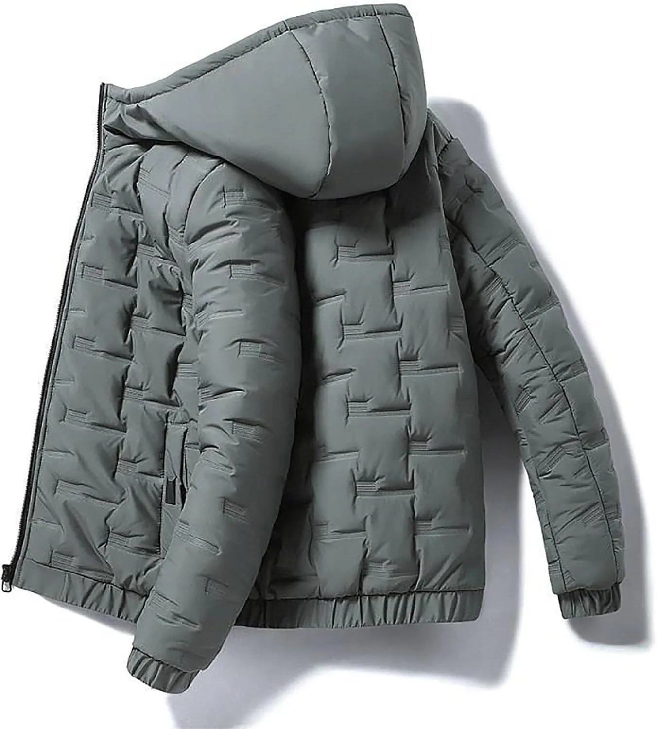 Mens Lightweight Packable Puffer Jacket Winter Insulated Puffy Coat Water Repellent Warm Quilted Jackets Travel