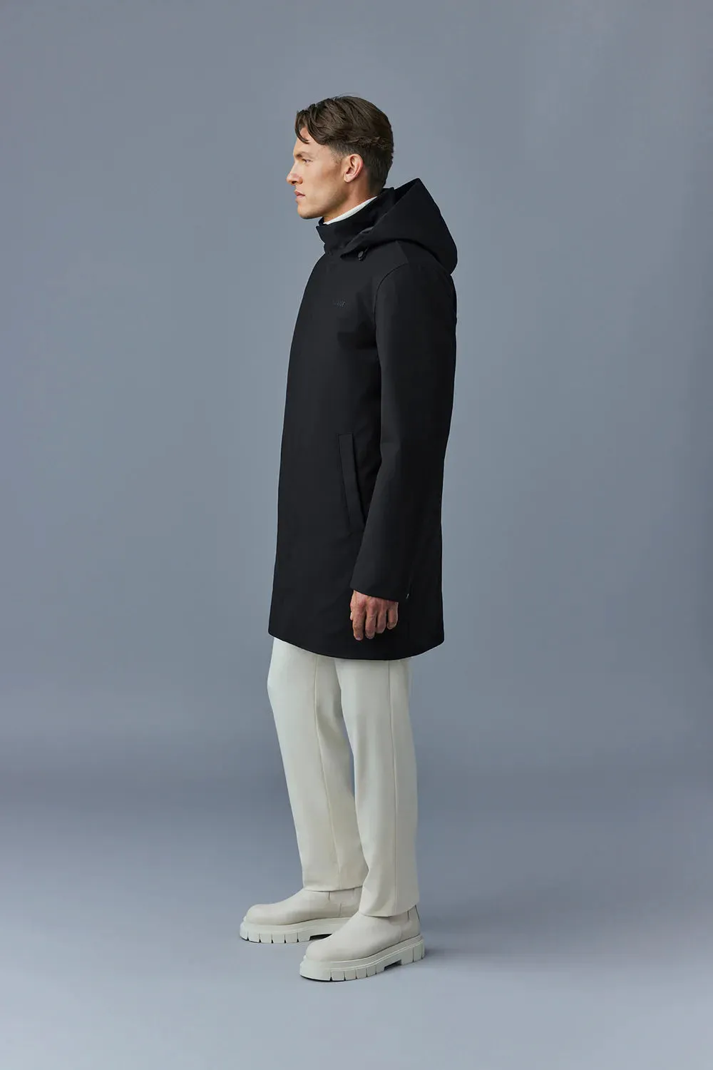Men's Mackage Roland City Rain Coat - Black