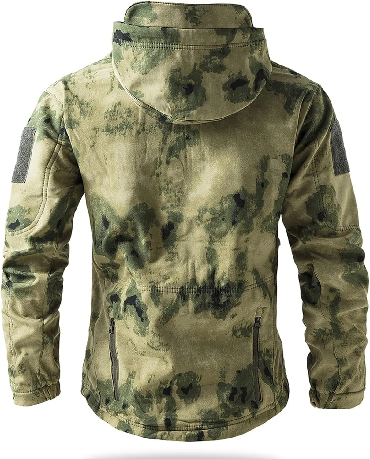 Men's Military Tactical Jackets Camo Hooded Softshell Jacket Outdoor Hunting Hiking Coat Winter Waterproof Windbreaker