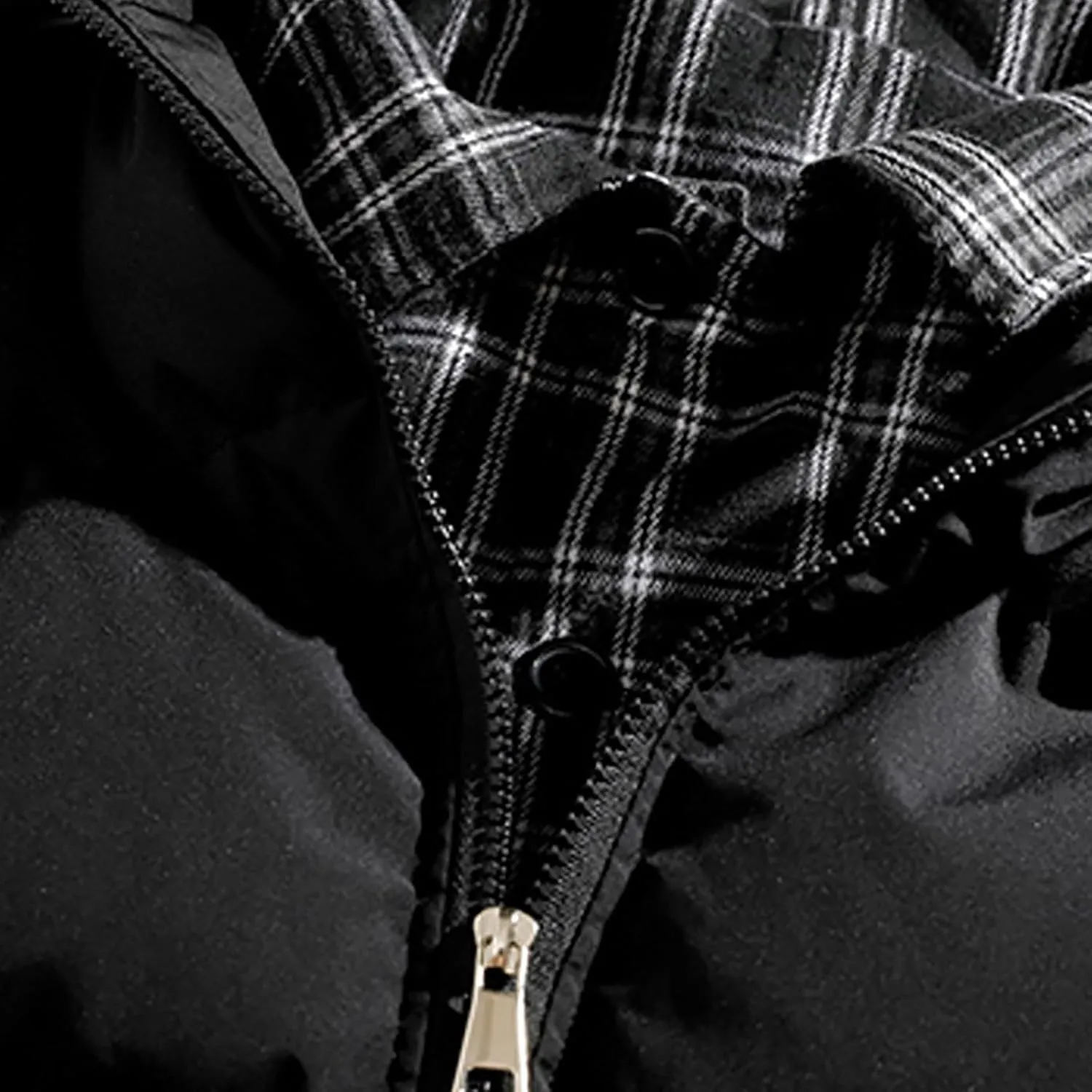 Men's Puffer Down Jackets 2024 Trendy Zipper Stand Collar Quilted Coat Winter Warm Coats Thermal Varsity Outerwear
