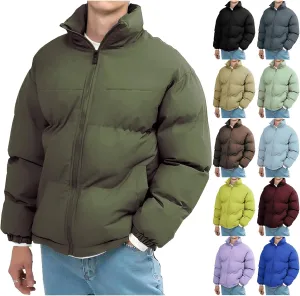 Men's Puffer Jacket Lightweight Warm Winter Coats Insulated Jacket Fashion Casual Sports Cotton-padded Outwear
