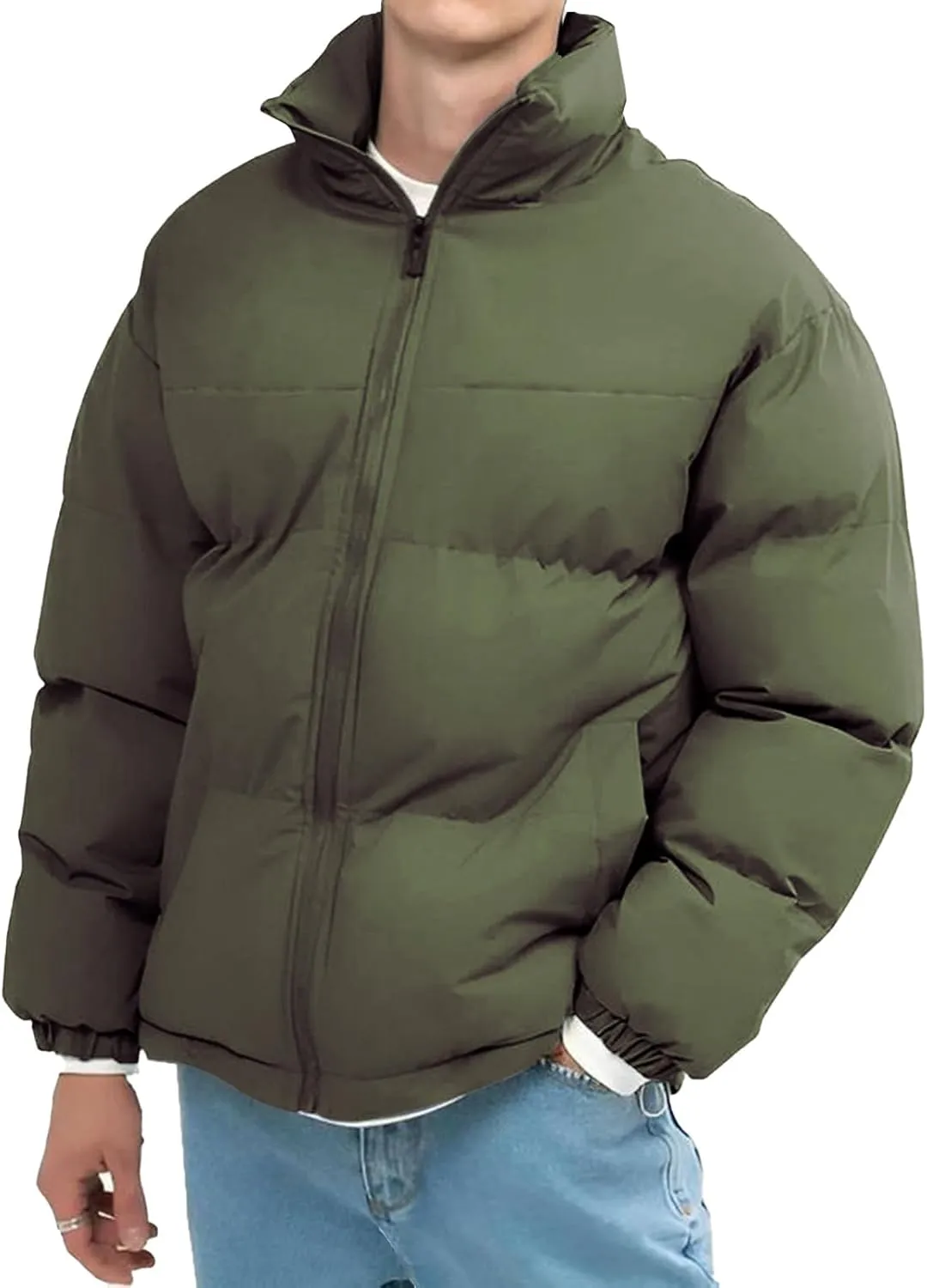 Men's Puffer Jacket Lightweight Warm Winter Coats Insulated Jacket Fashion Casual Sports Cotton-padded Outwear