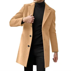Mens T Shirts Winter Coat Lapel Collar Long Sleeve Padded Leather Jacket Vintage Thicken Coat Sheepskin Jacket Long