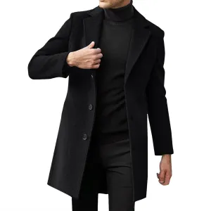 Mens T Shirts Winter Coat Lapel Collar Long Sleeve Padded Leather Jacket Vintage Thicken Coat Sheepskin Jacket Long
