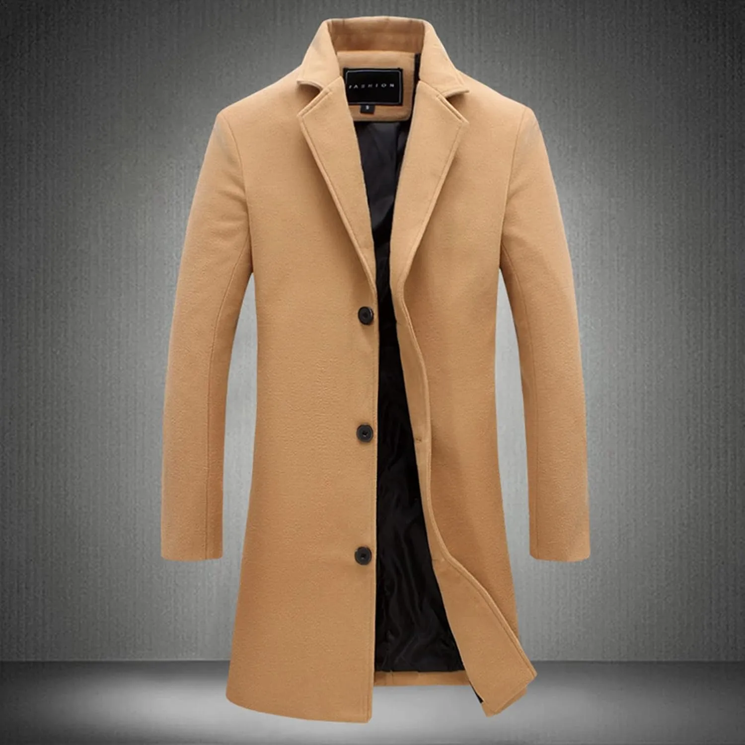 Mens T Shirts Winter Coat Lapel Collar Long Sleeve Padded Leather Jacket Vintage Thicken Coat Sheepskin Jacket Long
