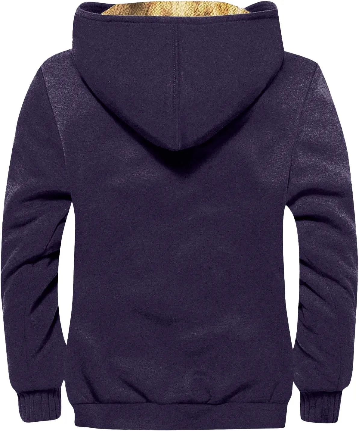 Men's Thick Sherpa Lined Zipper Fleece Hoodie Sweatshirt Winter Warm Jacket Coat Oversized Jackets For Men