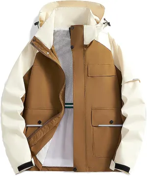 Mens Windbreaker Jackets Lightweight Rain Jacket Men Waterproof Casual Easy-Care Zip Up Versatile Outdoor Activitie Coat