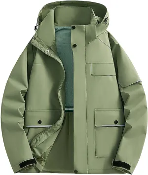 Mens Windbreaker Jackets Lightweight Rain Jacket Men Waterproof Casual Easy-Care Zip Up Versatile Outdoor Activitie Coat