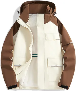 Mens Windbreaker Jackets Lightweight Rain Jacket Men Waterproof Casual Easy-Care Zip Up Versatile Outdoor Activitie Coat