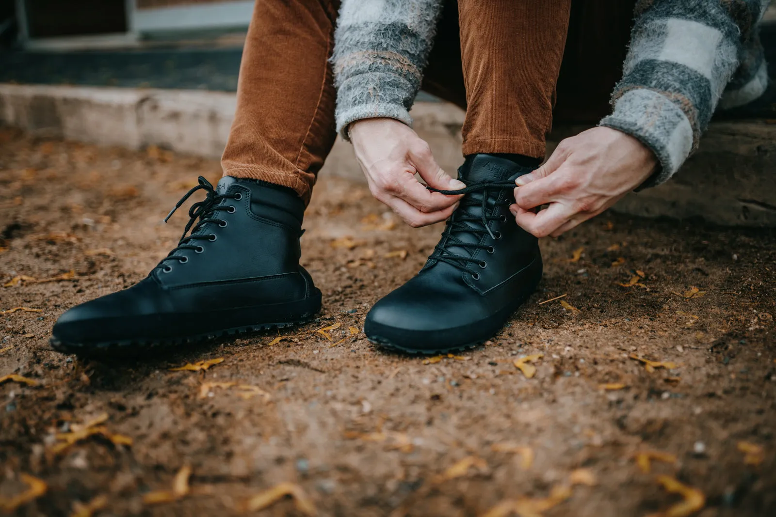 Men's winter barefoot boots Shuma Winter black