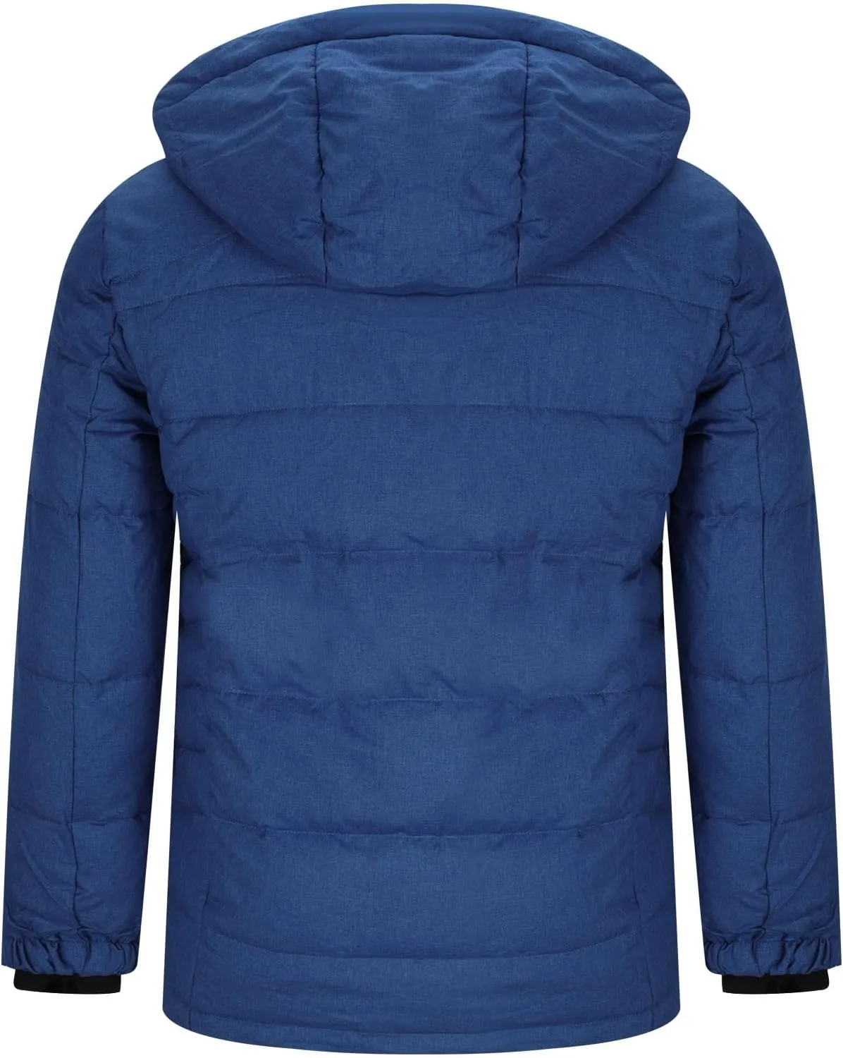 Men's Winter Hooded Down Coats Warm Puffer Jacket Cotton Padded Waterproof Outerwear with Pockets