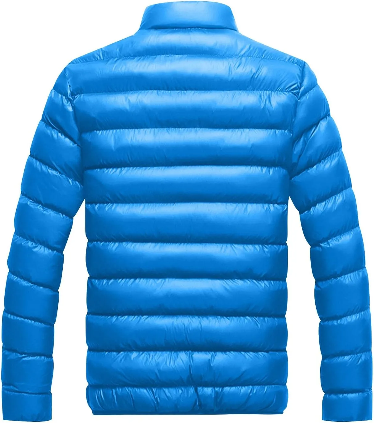 Men's Winter Puffer Jacket Fleece Warm Lightweight Coat Outerwear Cold Weather Chompas Para Hombre, M-2XL