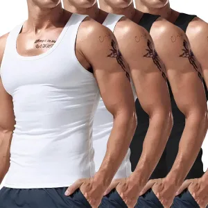 Mens Workout Tank Tops Lightweight Quick Dry Muscle Cut Shirts Moisture Wicking Sport Sleeveless Compression Shirs