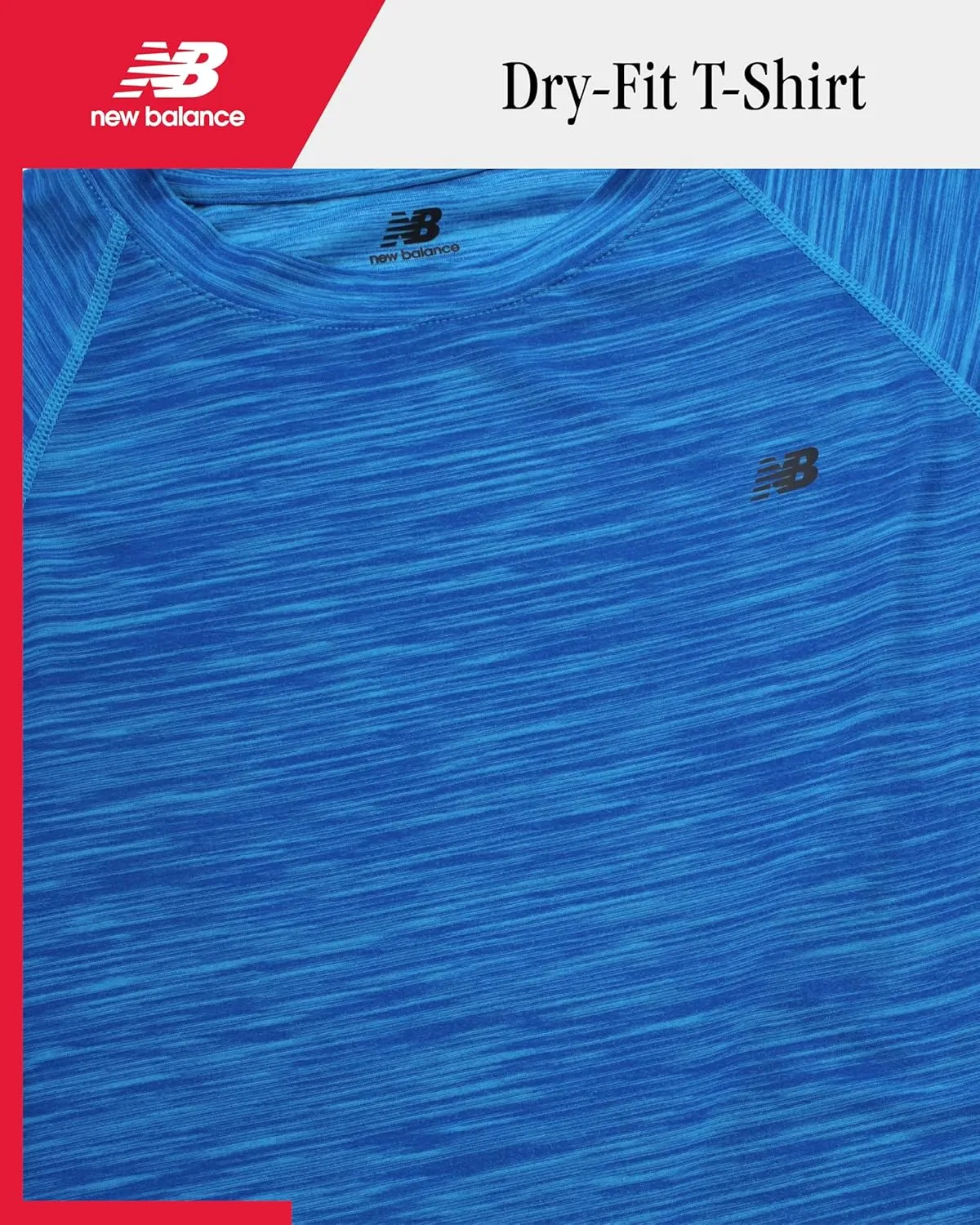 New Balance Boys' T-Shirt - Classic Cotton Active T-Shirt for Boys' - Kids Youth Crewneck Short Sleeve Shirt (8-20)