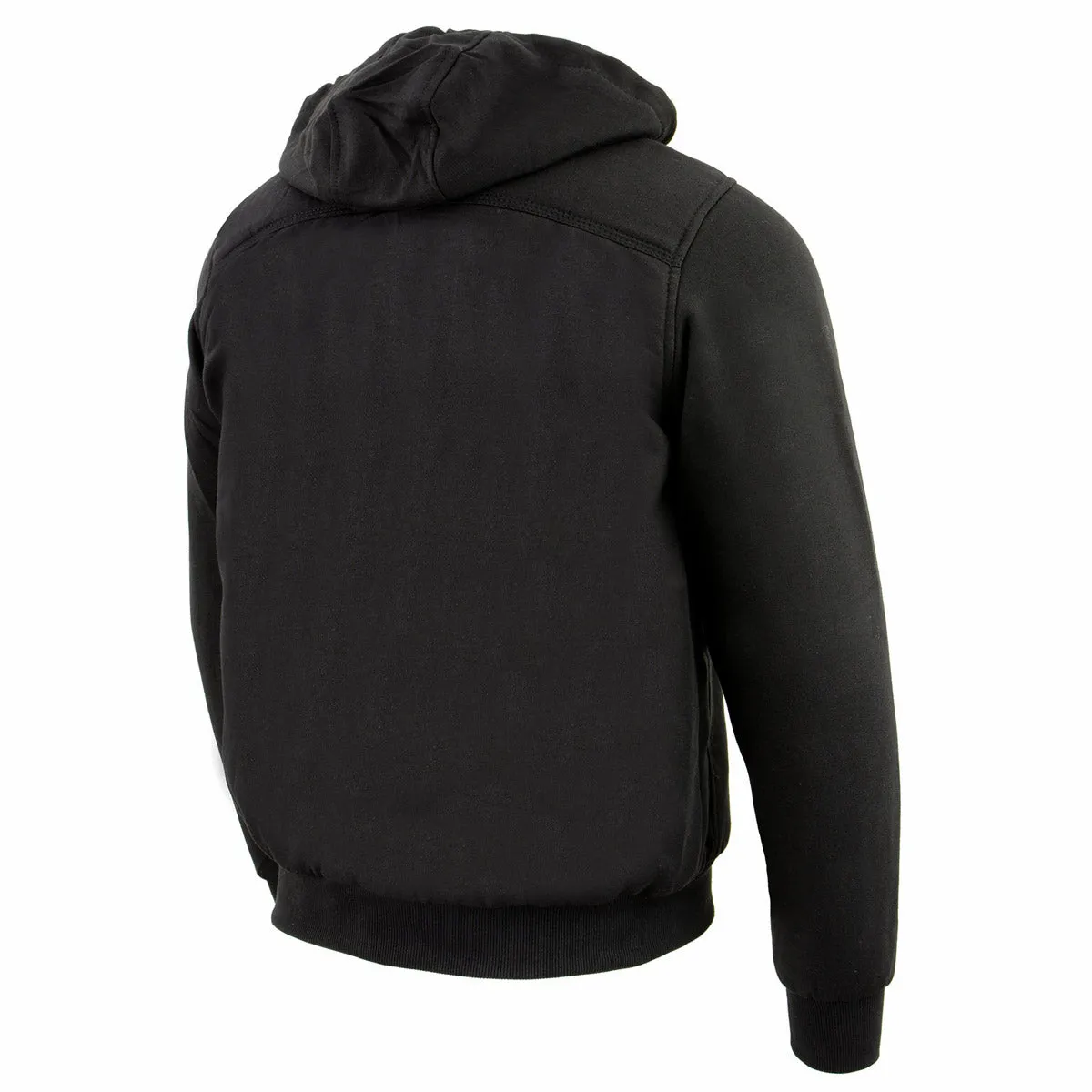 Nexgen Heat NXM1713SET Men's Fiery Heated Hoodie- Black Zipper Front Sweatshirt Jacket for Winter w/Battery Pack