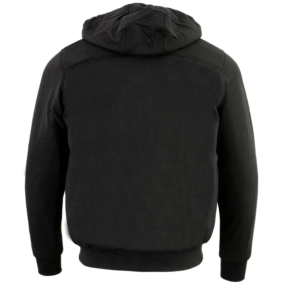 Nexgen Heat NXM1713SET Men's Fiery Heated Hoodie- Black Zipper Front Sweatshirt Jacket for Winter w/Battery Pack