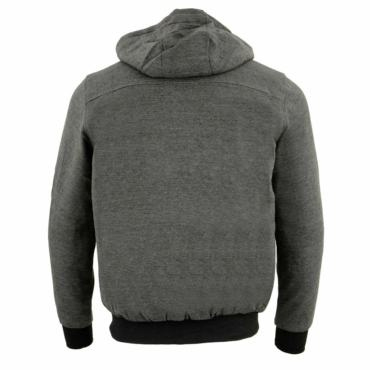 Nexgen Heat NXM1713SET Men's Fiery Heated Hoodie - Grey Zipper Front Sweatshirt Jacket for Winter w/Battery Pack