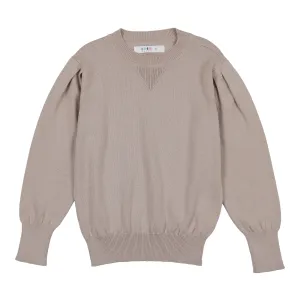 Oatmeal Puff Sleeve Sweater