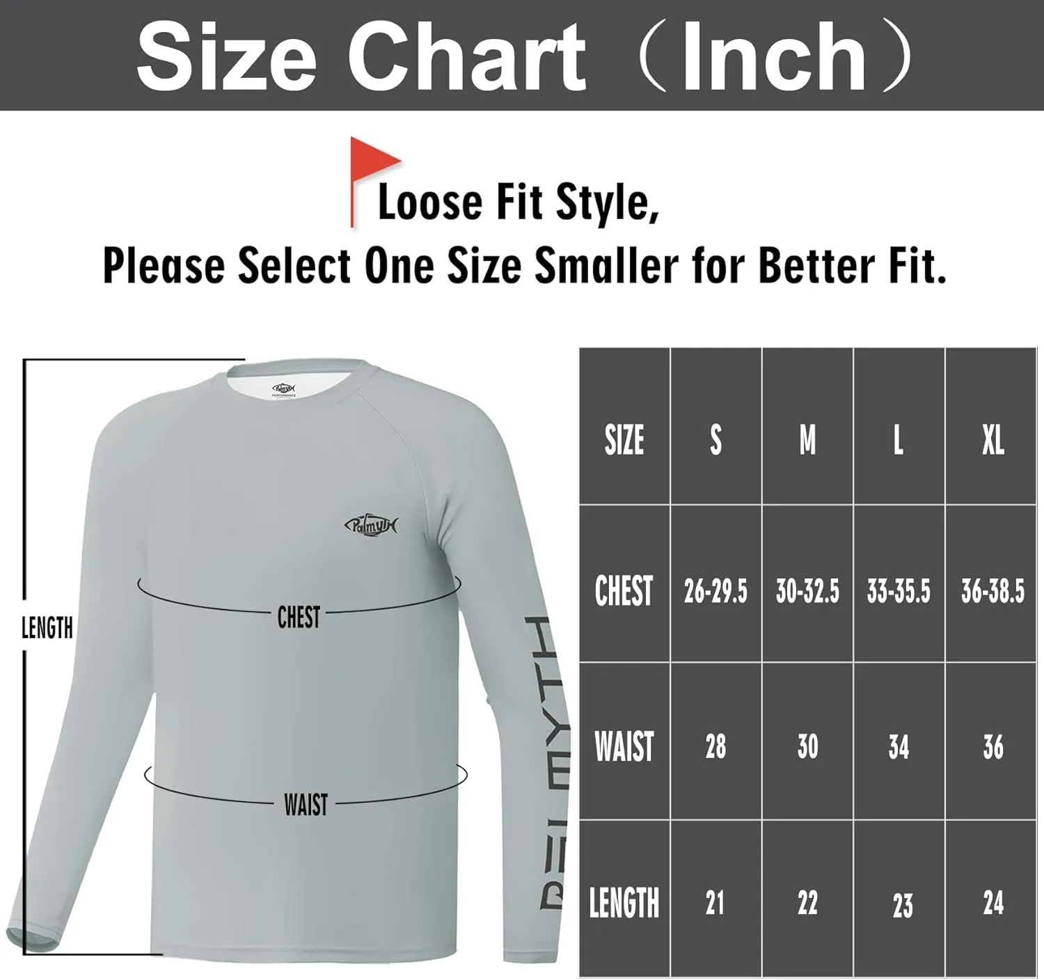 Palmyth Boys Fishing Shirt Youth Long Sleeve T-Shirt UPF 50  Sun Protection