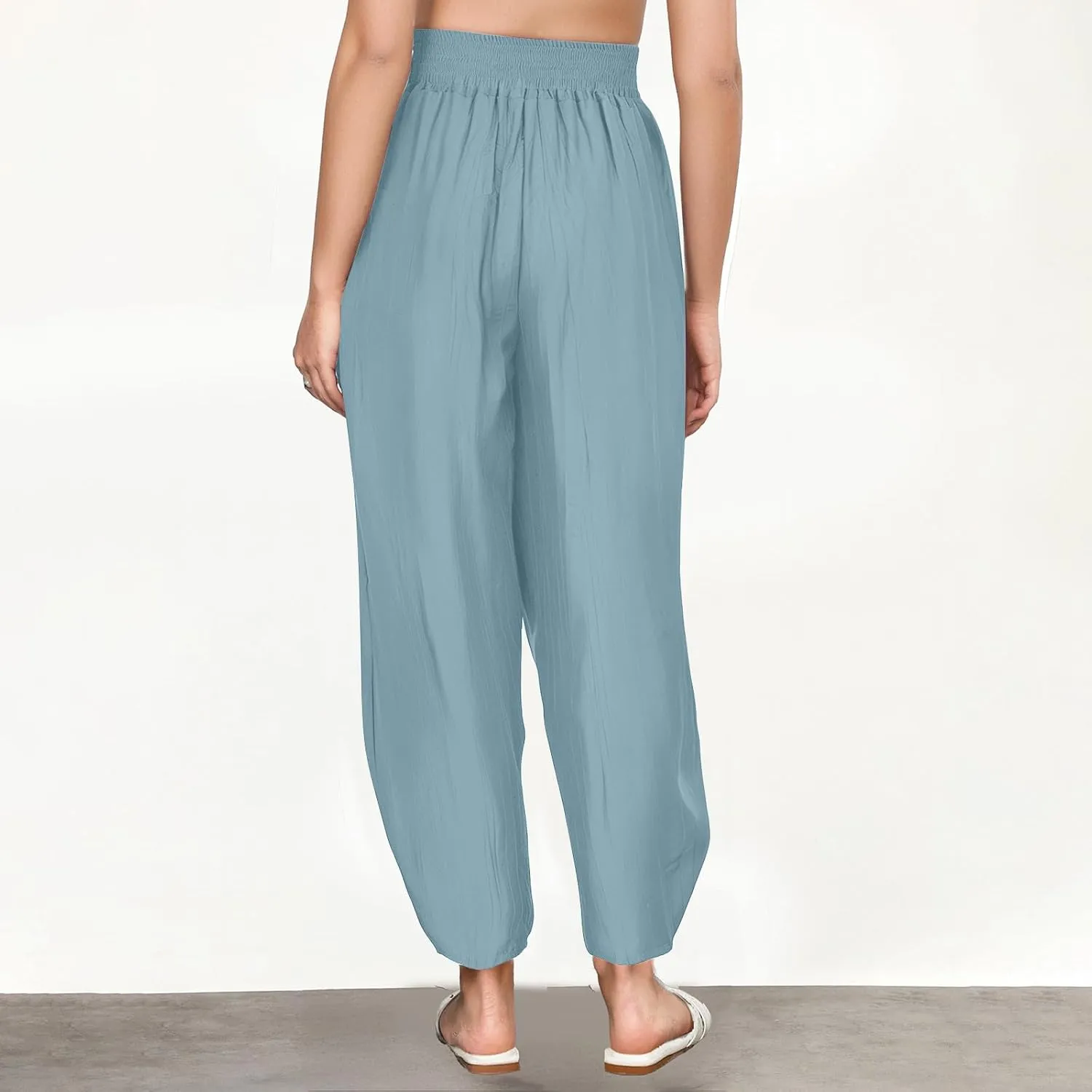 Pants for Women High Waist Casual Baggy Solid Color Sweatpants 2025 Summer Trousers Comfy Louge Pant with Pockets
