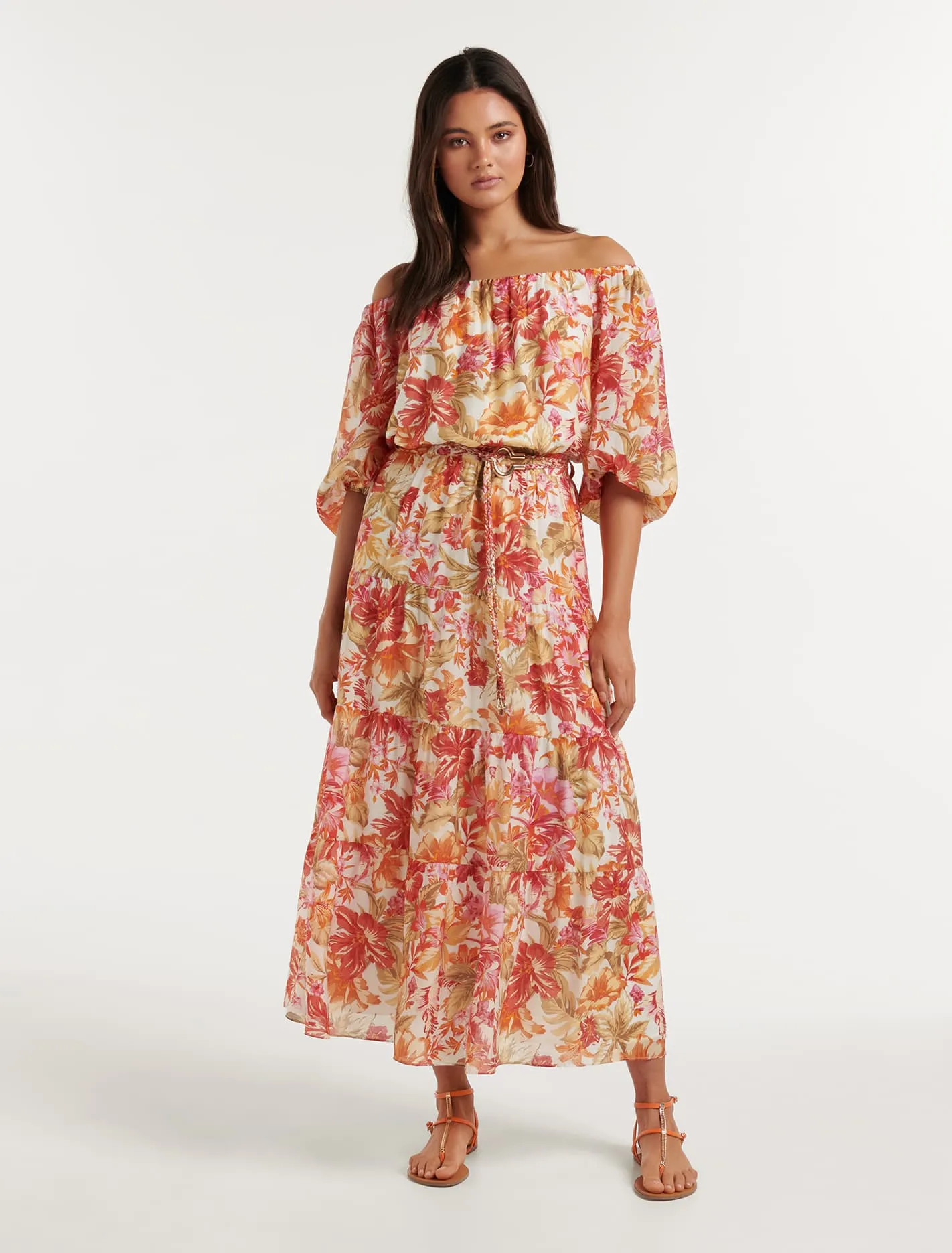 Penelope Printed Bardot Top