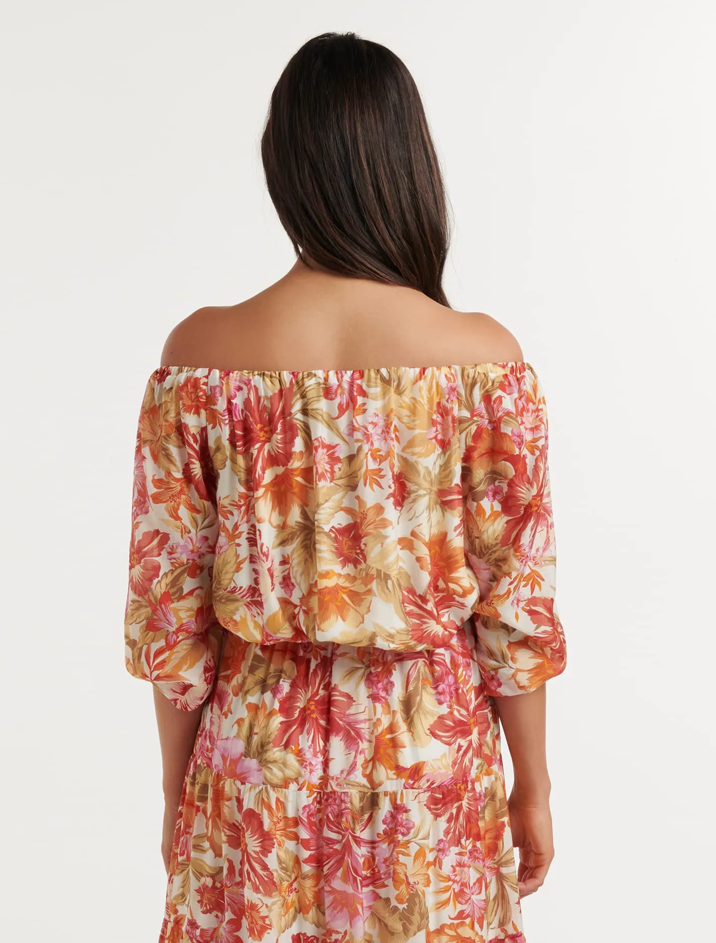 Penelope Printed Bardot Top