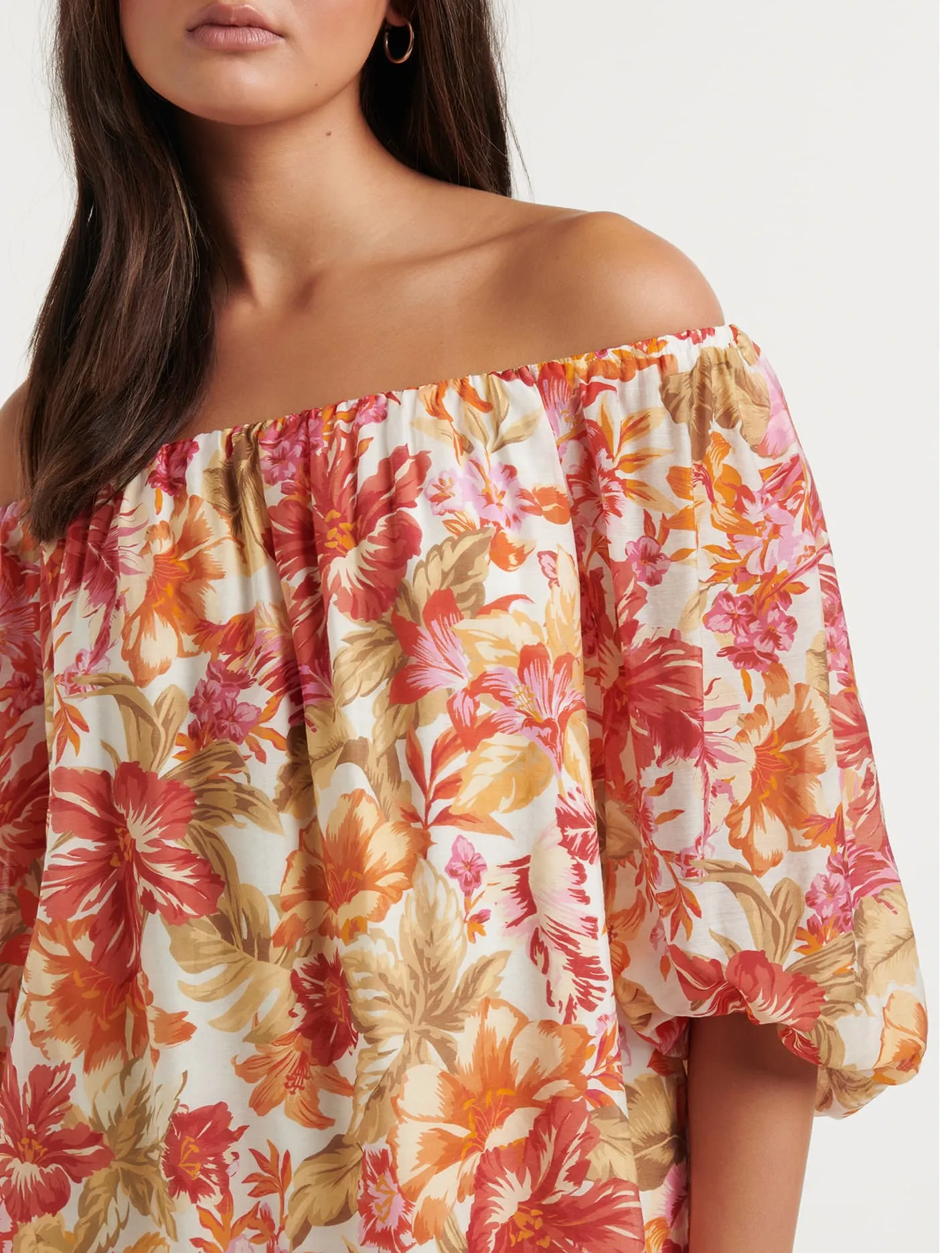 Penelope Printed Bardot Top