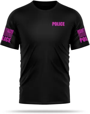 Police Utility Shirts for Men | USA Patriotic Lightweight Tee | Micro Polyester, Moisture-Wicking Quick-Dry Comfort.
