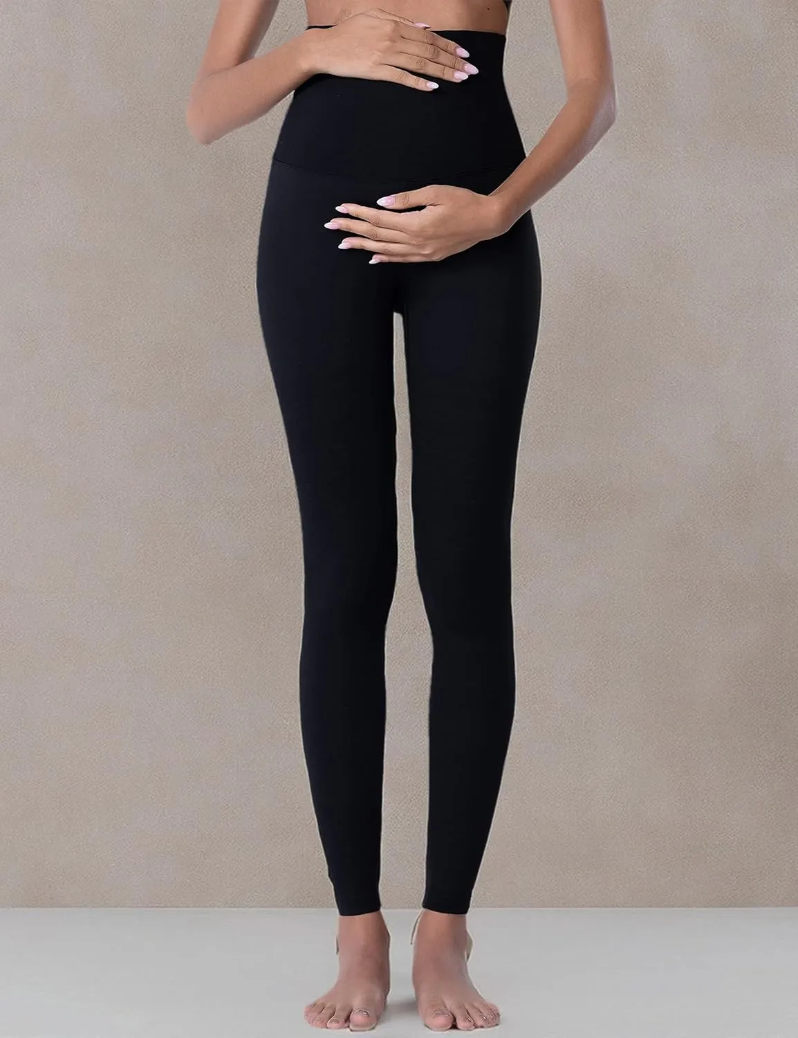 POSHDIVAH Women's Maternity Leggings Over The Belly Pregnancy Yoga Pants Active Wear Workout Leggings