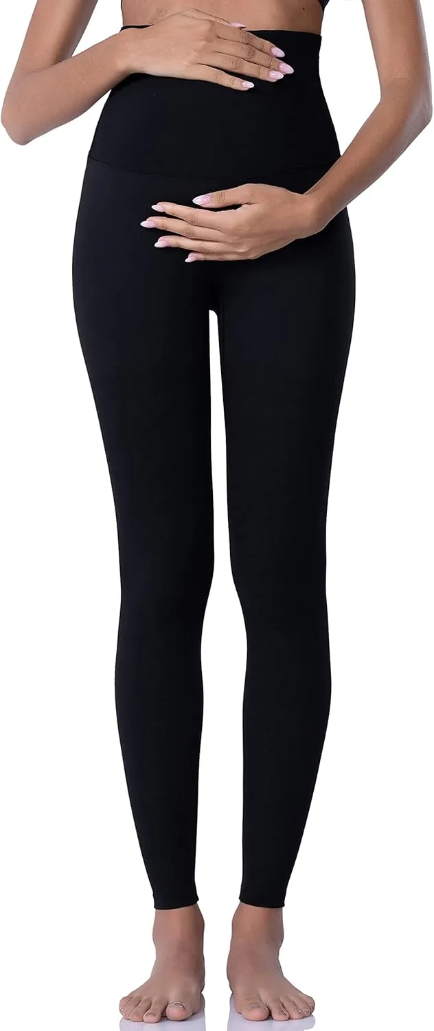 POSHDIVAH Women's Maternity Leggings Over The Belly Pregnancy Yoga Pants Active Wear Workout Leggings