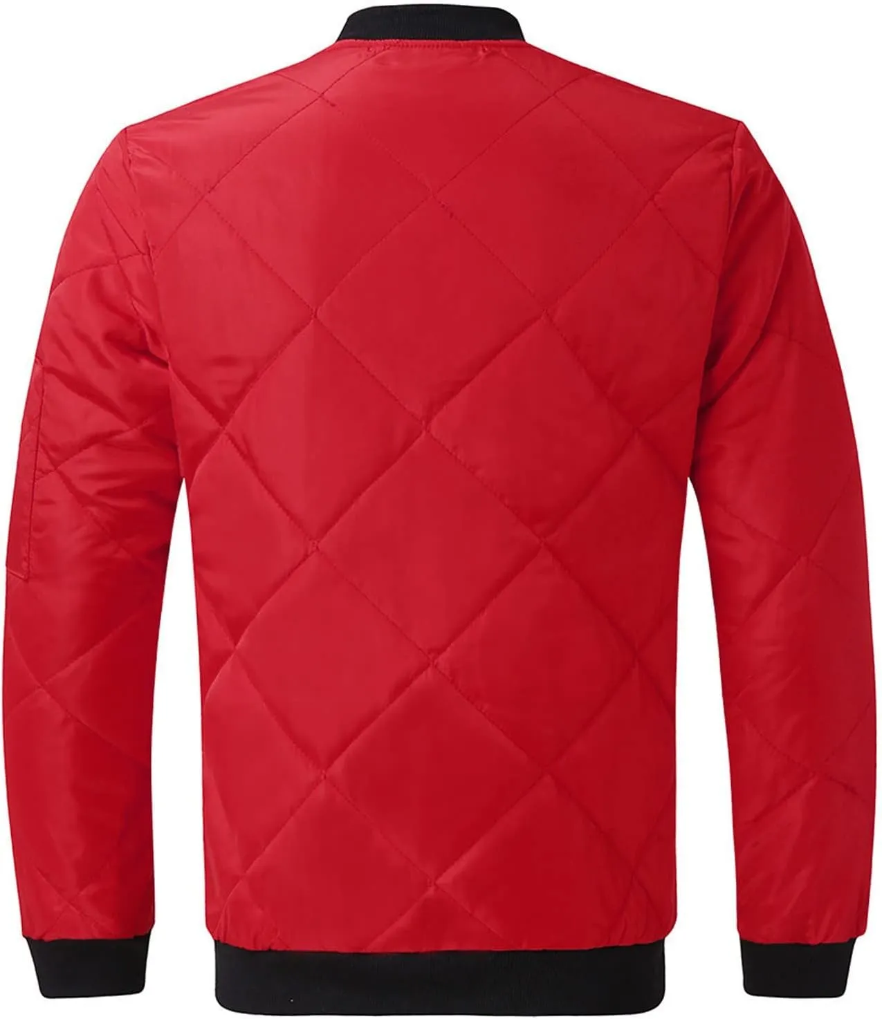 Quilted Insulated Jacket Mens Lightweight Puffer Jacket Zip up Padded Coat Warm Down Jacket Casual Winter Coats