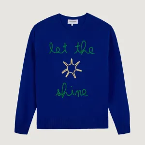 "Let The Sun Shine" Buzelin Cashmere Sweater (Royal Blue)