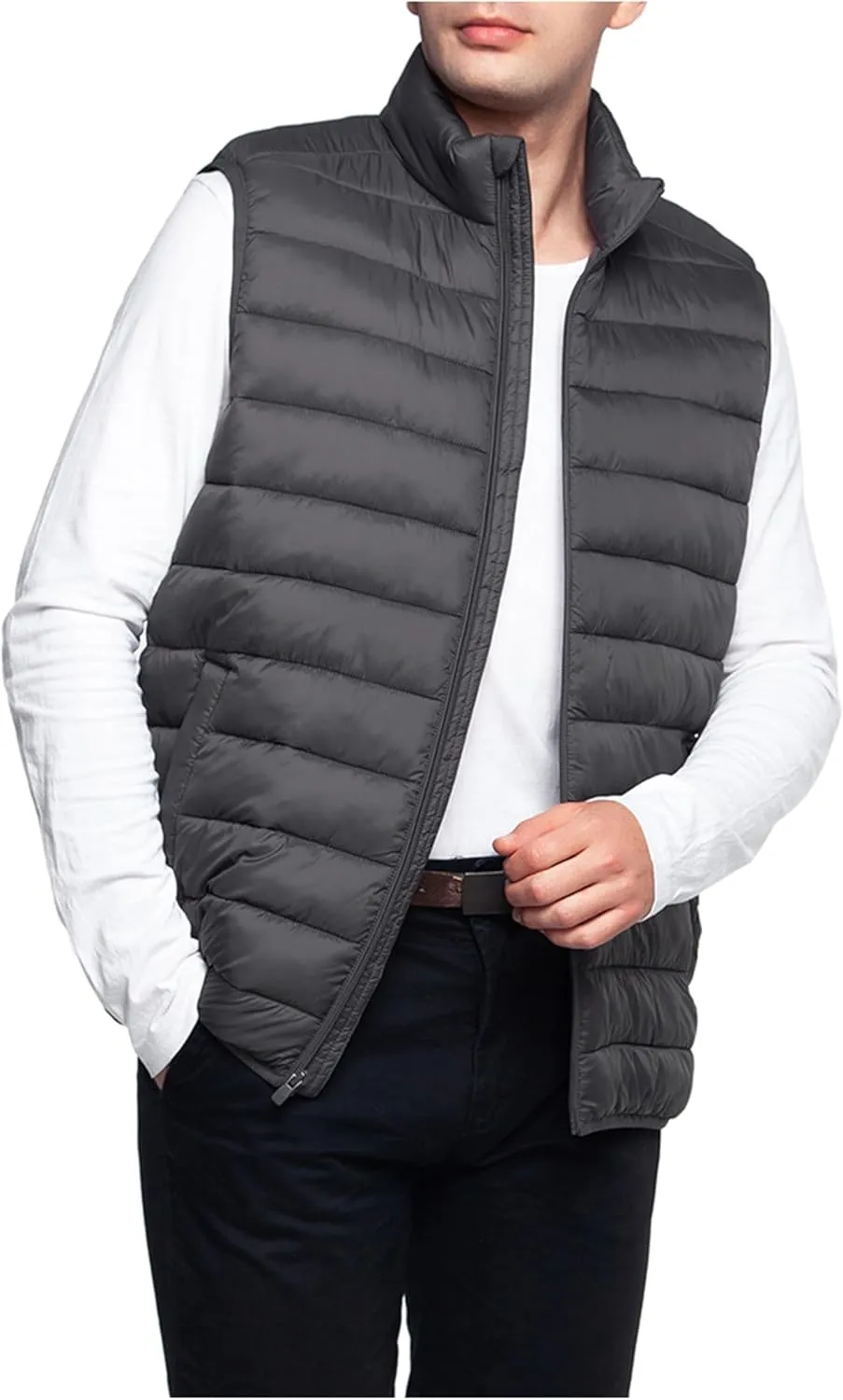 Rokka&Rolla Men's Lightweight Puffer Vest Sleeveless Winter Jacket