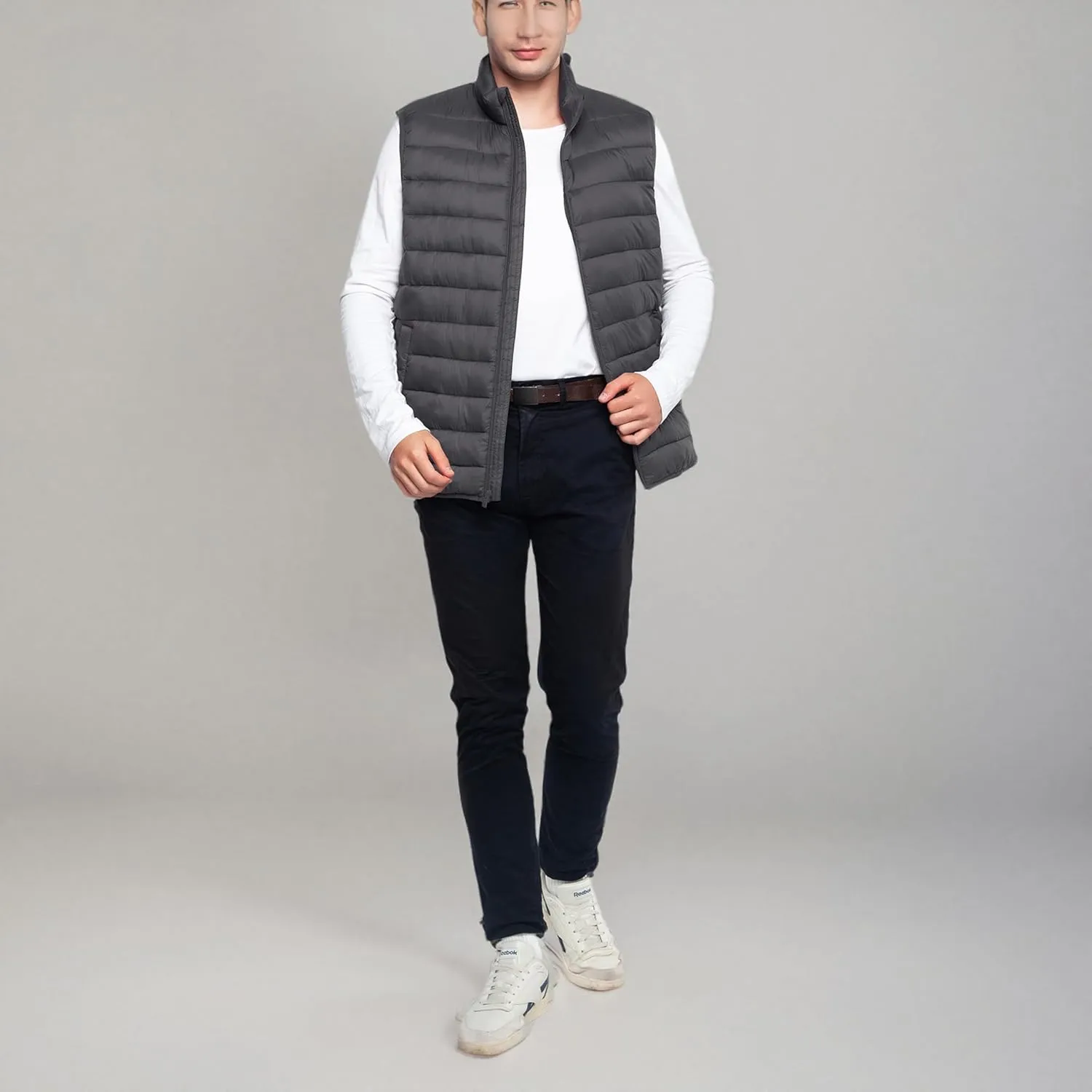 Rokka&Rolla Men's Lightweight Puffer Vest Sleeveless Winter Jacket