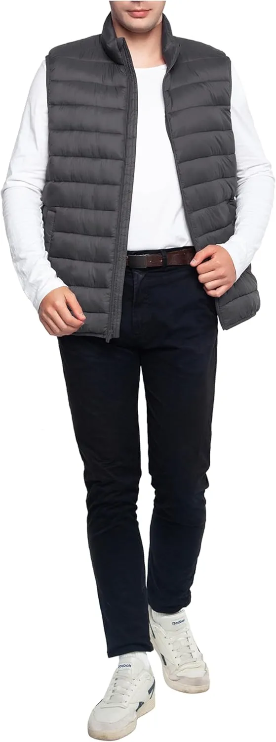 Rokka&Rolla Men's Lightweight Puffer Vest Sleeveless Winter Jacket