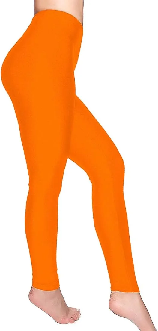 Romastory Women's Stretched Shiny Sports Leggings Mid-Waist Elastic Pants Shining Leggings Tights