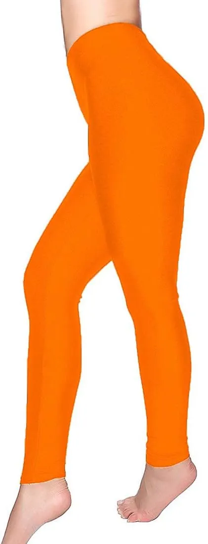 Romastory Women's Stretched Shiny Sports Leggings Mid-Waist Elastic Pants Shining Leggings Tights