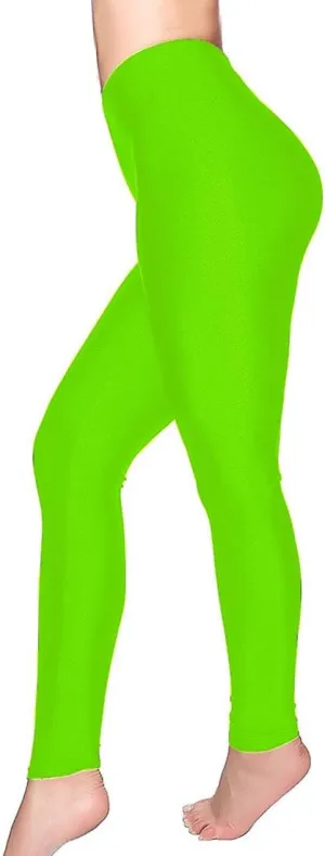 Romastory Women's Stretched Shiny Sports Leggings Mid-Waist Elastic Pants Shining Leggings Tights