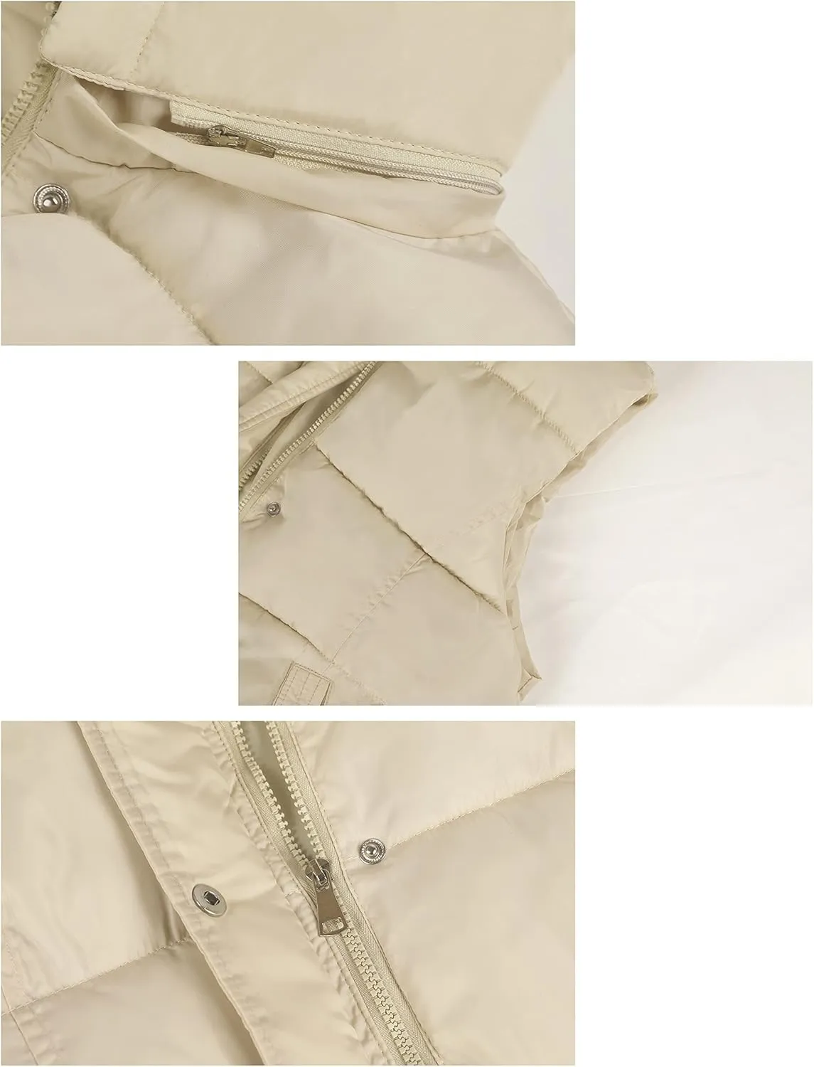 SCUSTY Womens Long Puffer Vest Sleeveless Coats Quilted Vests Outerwear Jackets with Hood