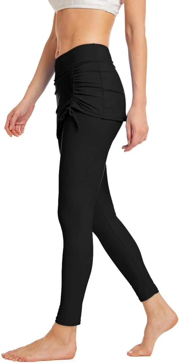 Seagoo Swim Skirt with Leggings Women UV Protection Skirted Swimming Leggings Pants